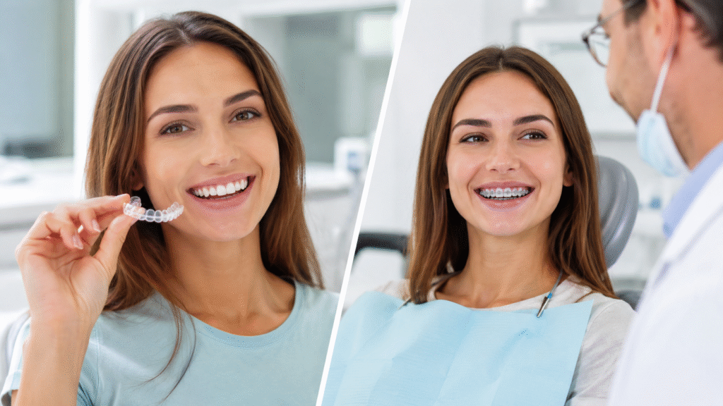 Clear aligner consultation for Invisalign in North Miami Beach. Aligners vs Braces